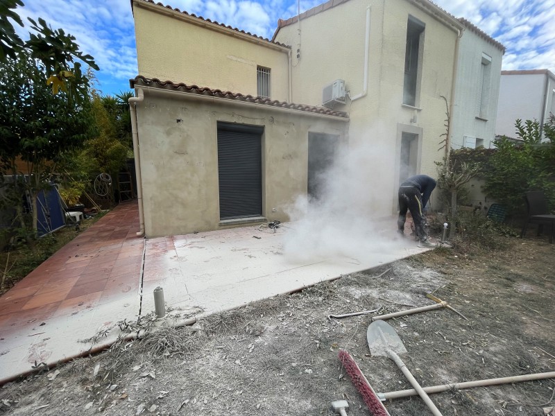 Extension maison en RDC et rénovation intérieur sur Montpellier dans l’Hérault 34.