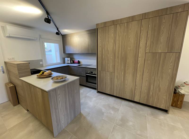 Rénovation d'une cuisine dans une rénovation globale de maison dans le Gard proche de Nîmes   