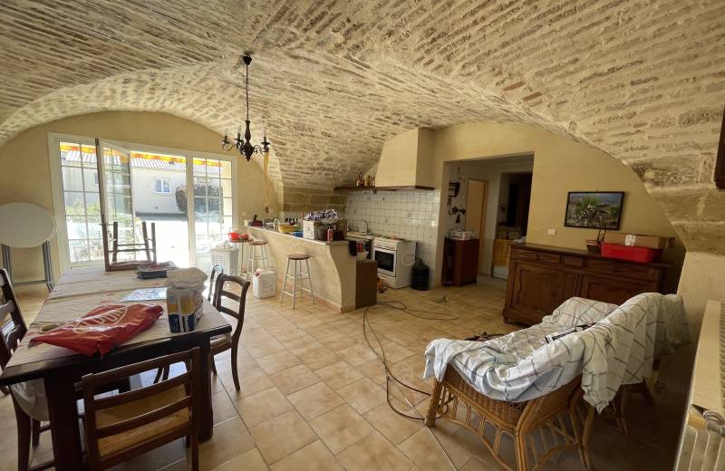 Projet de rénovation de la voute de cette maison à Aubais proche de Sommière