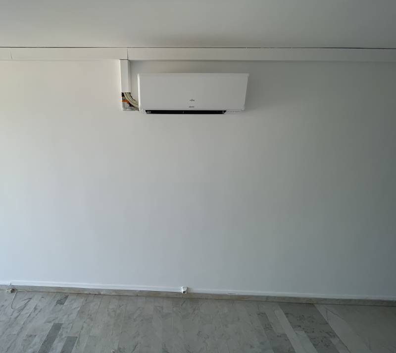 Pose d'une climatisation réversible  dans une rénovation globale d'appartement à Langlade dans le secteur Nîmes Vaunage dans le Gard  